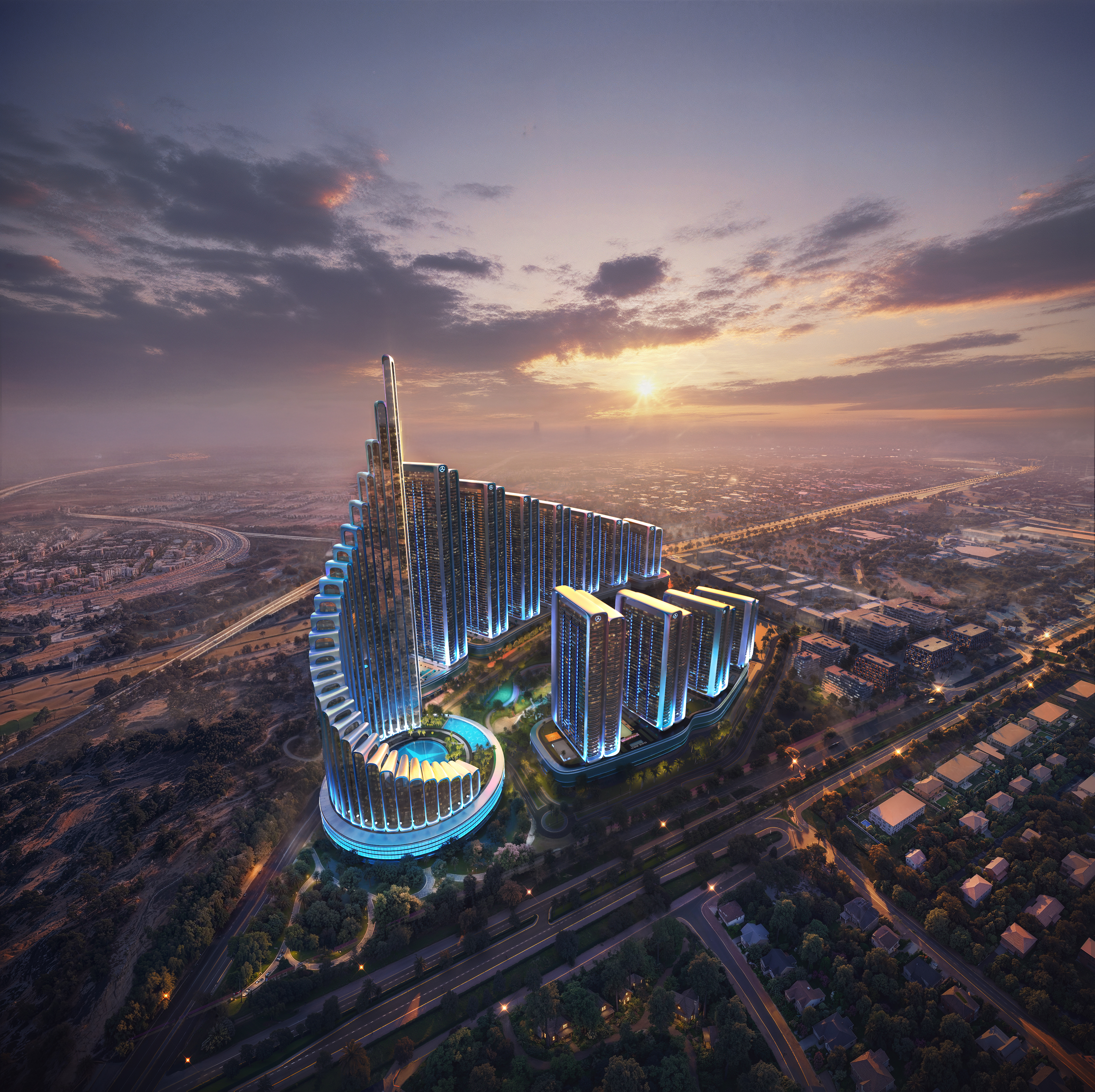 Binghatti City — vue aérienne